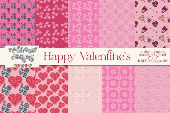 Download Valentine Digital Scrapbook Papers - Digital scrapbook Collection