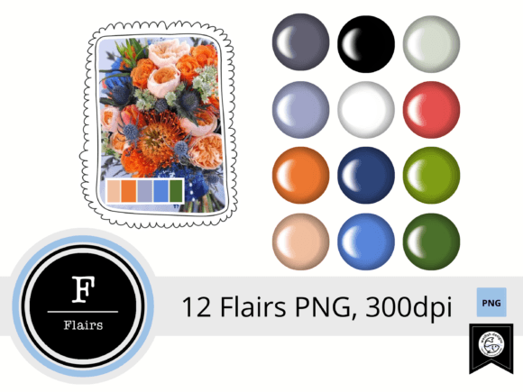 Download Digital Scrapbooking Flairs Set 1 - Digital scrapbook Collection