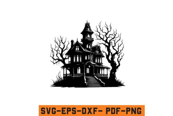 Download Halloween Haunted House Vector SVG File - Premium Resources